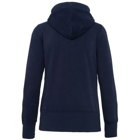 Vintage damessweater met rits en capuchon