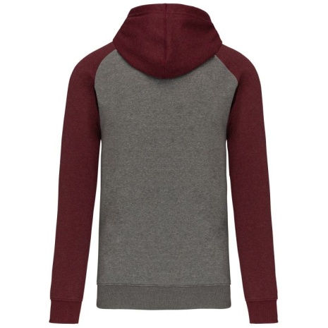 Fleece met rits en tweekleurige capuchon unisex