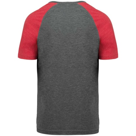 Tweekleurig Triblend sport-t-shirt met korte mouwen volwassene