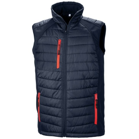 Black compass gewatteerde softshell bodywarmer
