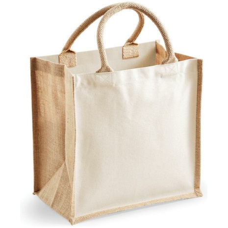 Printers' midi jute tote
