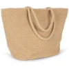 Shopper Van Gevlochten Jute Met Gebreide Look Shopper van gevlochten jute met gebreide look