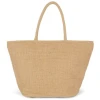 Shopper Van Gevlochten Jute Met Gebreide Look Shopper van gevlochten jute met gebreide look