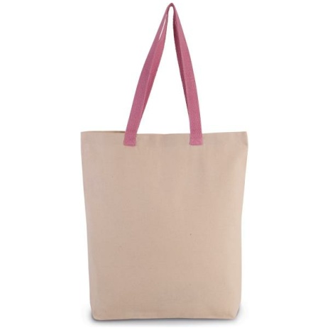 Shopper met plooi en contrasterend hengsel