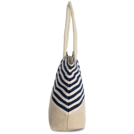 Shopper Van Jutecanvas In Marinestijl Shopper van jutecanvas in marinestijl
