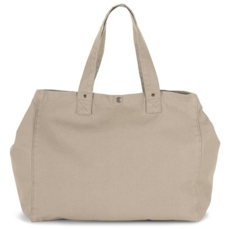 Shopper van verwassen katoen