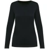 Supima® dames-T-shirt ronde hals lange mouwen