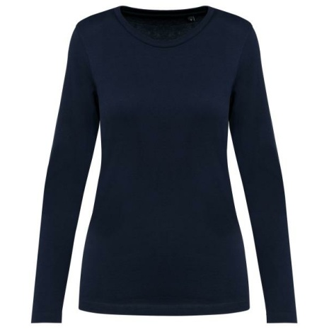 Supima® dames-T-shirt ronde hals lange mouwen