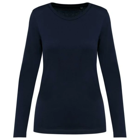 Supima® dames-T-shirt ronde hals lange mouwen