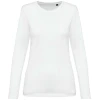 Supima® dames-T-shirt ronde hals lange mouwen