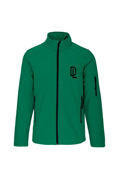 Softshel jas met bedrukking groen