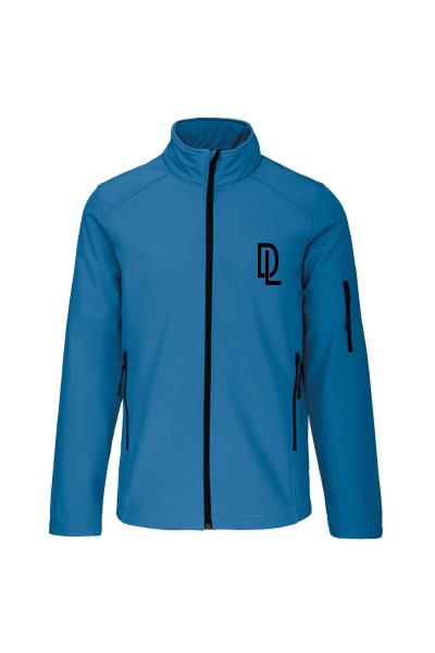 Softshell jas met bedrukking blauw